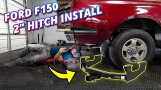 Ford F150 F250 and F350 CURT 14355 Class IV 2 Trailer Hitch Install