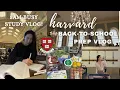 harvard back-to-college PREP VLOG 3 tips to ACE back-to-school season study motivation pilates