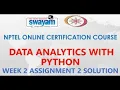 NPTEL Data Analytics with Python Quiz Week2 Assignment 2 Solution 2022