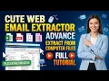 How to Extract Emails from Files PDFs Cute Web Email Extractor Tutorial