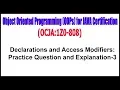 OOPs Declarations and Access Modifiers Practice Question and Explanation - 3