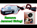How to remove HART 40V trimmer spool head to fix jammed string