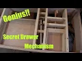 Secret hidden drawer mechanism So Cool