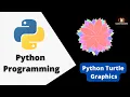 Beautiful Flower With Python Programming Python Turtle Graphics Code Marathi