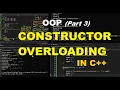 Constructor Overloading in C - Object Oriented Programming Part 3