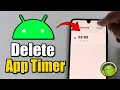 How to Delete App Timer Screen Time Limits on Samsung Galaxy Android Phones