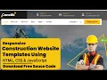 Responsive Construction Website Design HTML CSS JavaScript Souce Code Available