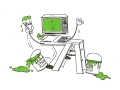 Programming in BASIC on the Color Computer chapter 20 The Big Brush Off
