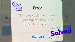 Fix instagram login error sorry we couldn't complete your request please try again in a moment