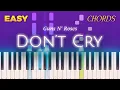 Download Lagu Guns N’ Roses - Don’t Cry - EASY Piano CHORDS TUTORIAL by Piano Fun Play