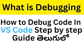 What is debugging How to do it In VS Code In Telugu NodeJS Typescript