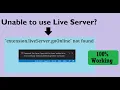 VS Code Live Server Error extension liveServer not found Easy Solution