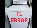 Speed Queen Alliance Washer FL error
