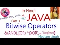 Bitwise Operators in Java Bitwise AND OR XOR and Complement Part 1