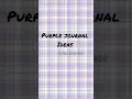 Purple journal ideas