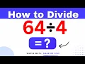64 4 Divide 64 by 4 - Long division Method