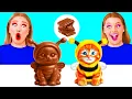 Download Lagu 초콜릿 대 실제 음식 도전 | 음식과의 주방 배틀 BaRaDa Gold Challenge