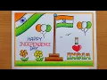 Very easy Independence Day drawing Independence day poster making 15 August drawing