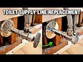 How to Replace Toilet Supply Valve Threaded Pipe Hose and Escutcheon Plate