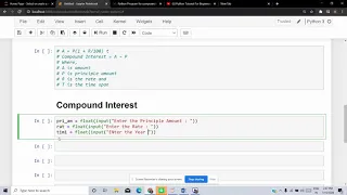 Compound Interest Using Python