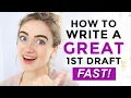 How to Write FASTER First Drafts Without Rushing 5 HACKS for NaNoWriMo
