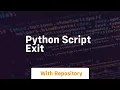 python script exit
