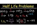 Half Life Chemistry Problems - Nuclear Radioactive Decay Calculations Practice Examples