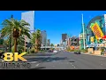 Vegas Strip - Driving Las Vegas Boulevard 8K