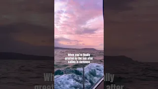 The best sunrises are at sea🧡 #sunrise #sailing #boatlife