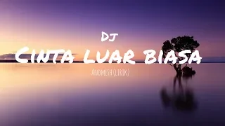 Dj cinta luar biasa andmesh Lirik/lyrics