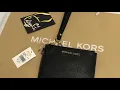 Michael Kors Jet set Coin Purse black pebbled leather