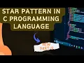 Star Pattern Inverted Right Angle Triangle C Programming Language