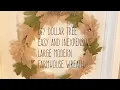 DIY Dollar Tree Easy and Inexpensive Large Modern Farmhouse Wreath