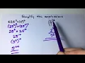 Simplifying using laws of exponents