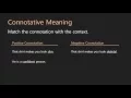 Grammar Lessons Connotative Meaning