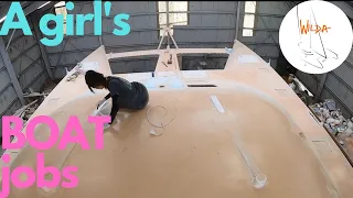 A girls BOAT JOBS – S02 E37 – DIY Catamaran