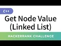 Get Node Value in Linked List HackerRank Data Structures Solutions in