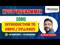RPSC Programmer Vacancy Class 01 DBMS BY KEDIA SIR INFIQUE CLASSES