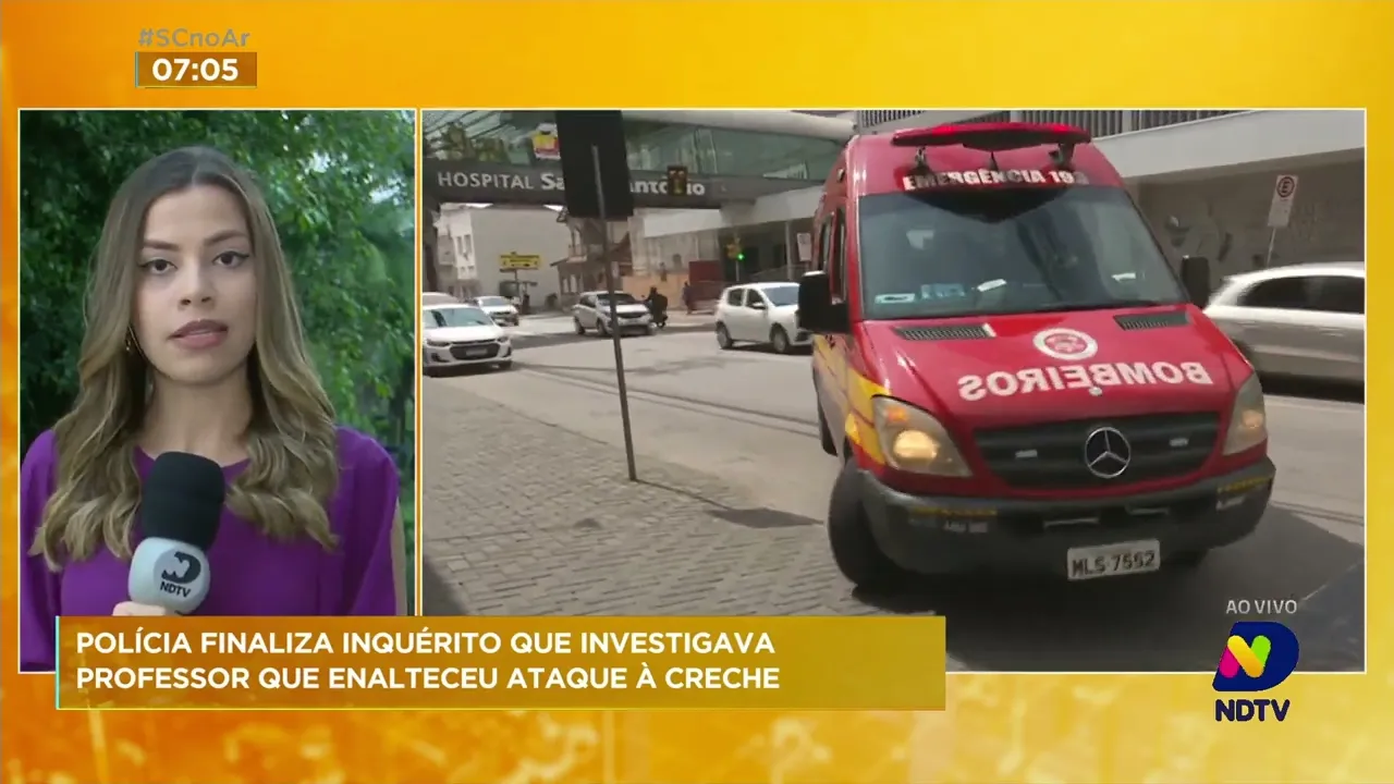 Polícia conclui inquérito que investiga professor de Joinville suspeito de enaltecer ataque à creche