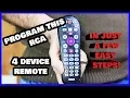 Programming Setup This RCA 4 Device Universal Remote in