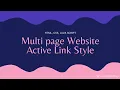 Current Page Active Link Highlight Active Navigation Menu