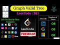 Valid Graph Tree LeetCode 261 Medium