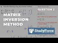 Matrix Inversion Method 2-Variable Linear System Example 2