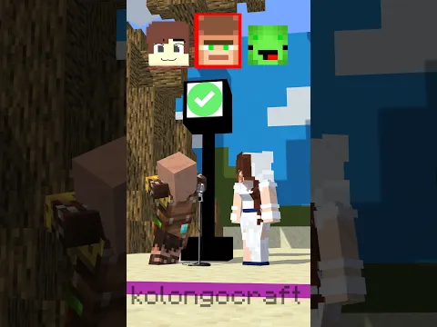 Help JJ sister choose 🤣😂😆 #kolongocraft #minecraftanimation #jj #mikey #shorts