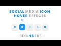 How To Create Social Media Buttons Hover Effect Only HTML and CSS CSS Animation Code4Education