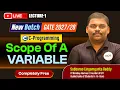 C Programming Lecture 1 Scope of Variables GATE FREE LIVE Class