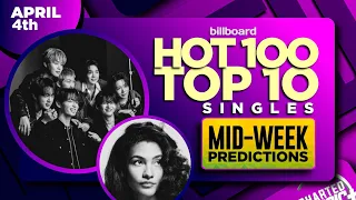 Mid-week Predictions Billboard Hot 100 Top 10 Singles April 4th 2026