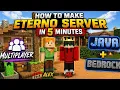 How to Make Aternos Server in 5 Minutes Java Bedrock Multiplayer