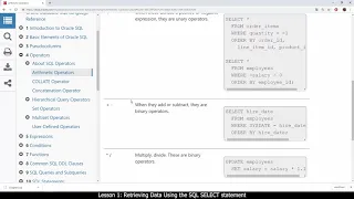LESSON 1 Retrieving Data Using the SQL SELECT Statement