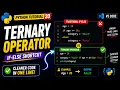 Python Tutorial 20 Ternary Operator Explained if-else Shortcut